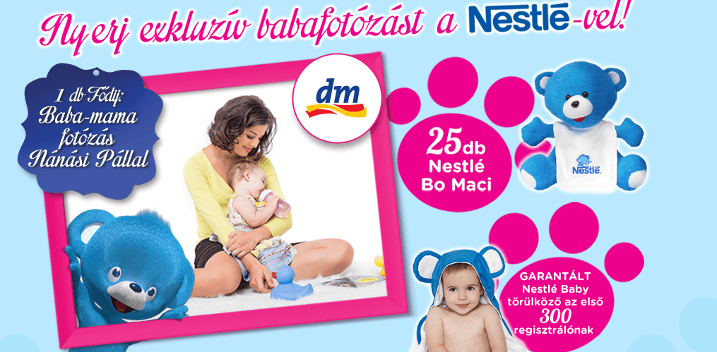 Drogerie Markt (dm) NESTLÉ baba fogyasztói nyereményjáték