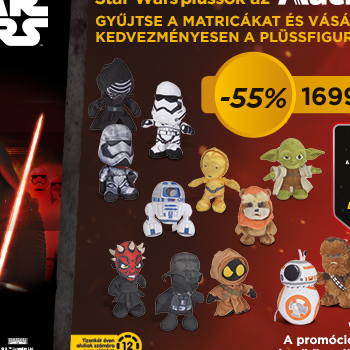 Star Wars plüssök az Auchanban! 55% kedvezménnyel!